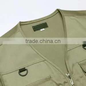 Army Green High Quality Pockets Fishing Suit Outdoor Fishing Vest thumbnail-4