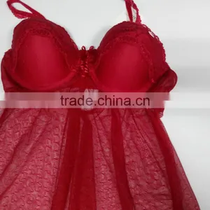 Sexy Lingerie Woman Underwear /babydoll and Sexy Thongs Set thumbnail-2