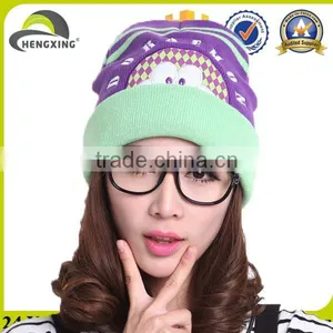 Custom Cartoon Embroidery Winter Beanie Hats thumbnail-5