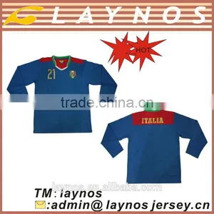 Long Sleeve Team Soccer Jersey Italy thumbnail-1