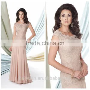 Neck Design Fashion Chiffon Long Evening Dress thumbnail-1