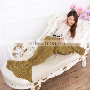 Bulk Wholesale Adult Knitted Mermaid Tail Blanket TV Wearable thumbnail-2