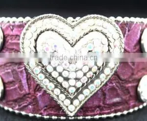 Women's Luxury Leather Bracelets 2016 Sparkling Heart Soft Leather Bracelets High End Leather Bracelets thumbnail-2