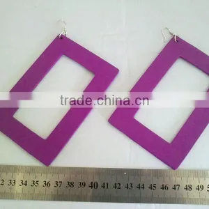 Big Hoop Earrings, Fashion Oversized Wood Earring, Europe Style thumbnail-1
