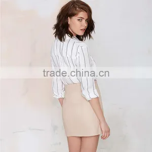 MGOO 2016 Fashion Design Custom Slinky Skirt For Women Work Office High Waist Zip Up Skirts 15144A552 thumbnail-4