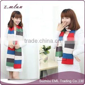 Wholesale Patchwork Knit Scarf/knit Fabric Scarf/knitted Scarf thumbnail-1
