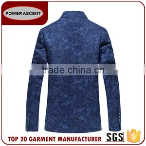 Wholesale Fashion Men'S Printed Suit Polyester Jacket Blzer Made In China thumbnail-2