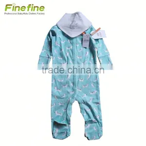 Eco Friendly Cute Model Matching Fabric Baby Rompers thumbnail-4