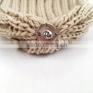Myfur Winter Unisex Knitted Caps With Raccoon FurPompoms Hats thumbnail-4