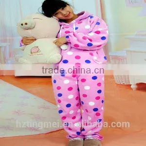 Girls Coral Fleece Pajamas Bathrobe thumbnail-1