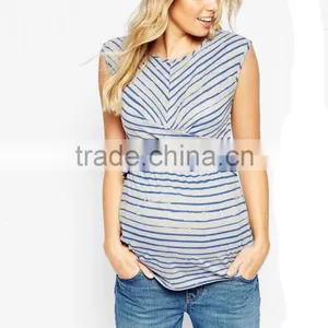 2015 Fashion Sleeveless Twist Front Top for Maternity Shirt Tank Top thumbnail-2