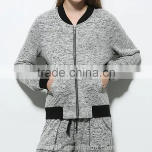 Winter Ladies Fashion Sports Clothing Bomber Jacket Wholesale thumbnail-2