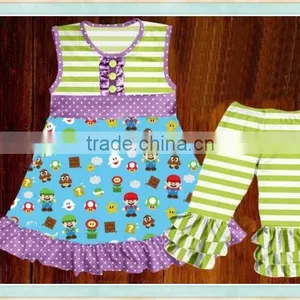 Wholesale YIWU Manufactures Children Clothes Kids Cotton Frocks Design Cartoon Girls Fancy Clothes thumbnail-1
