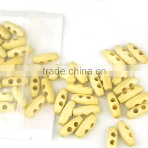 2 Holes Natural Wooden Buttons Sewing Horn Toggle Buttons For Coat Cloth Accessories thumbnail-1
