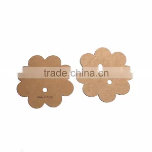 Paper Jewelry Display Card Flower Brown 8.4cm(3 2/8") x 8.4cm(3 2/8"), 1 Piece thumbnail-3