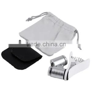 Wholesale 9882W 60X Magnifying Universal Mobile Phone LED Microscope Magnifier With Clip thumbnail-3