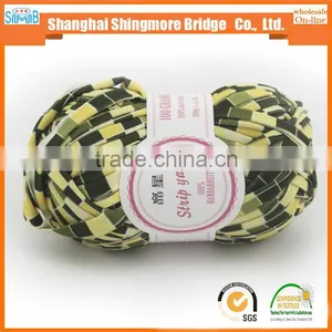 China Fancy Yarn Manufacturer Shanghai Smb Cheap Sales High Quality Polyester Softtextile t Shirt Yarn for Knitting Mat thumbnail-2