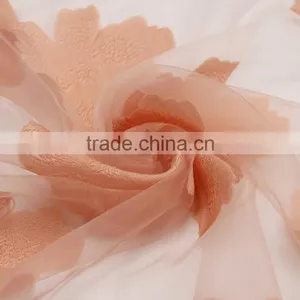 Transparent Flower Silk Lady Neck Scarf for Custom thumbnail-5