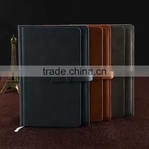 Wholesale A6 PU Cover Custom Printing Logo Office Business Notebook thumbnail-3