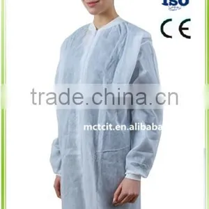 Waterproof PP Nonwoven Disposable Protective Work Wear Lab Coat Cheapest Price From CIT thumbnail-3
