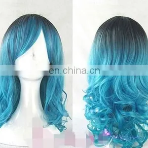 Fashion Design Blue Synthetic Wig for Women FW2143 thumbnail-1