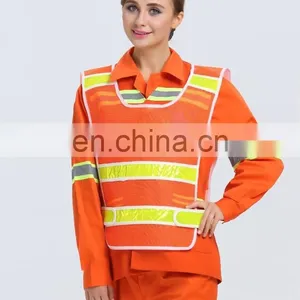 Fabric for Reflective Vests , Orange Reflective Fabric thumbnail-2