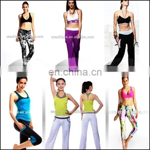 China Supplier 2017 Custom Womens Full Length Gym Yoga Wear Pants Fitness Running Tights thumbnail-1
