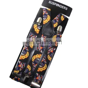 Cool Heat Transfer Skull Printing Suspender Fresh Color Braces for Halloween Holiday thumbnail-1