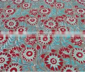 Handmade Pure Cotton Block Printed Fabric Jaipuri Sanganeri Textile From India / Fabric / 100% Cotton Fabric thumbnail-2