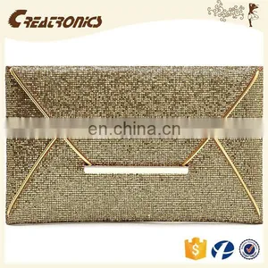 CR Passed European Test Colorful Convenient Envelope Shaped Ladies Clutch Bag Shining Pattern Leather Handbag Factory thumbnail-1