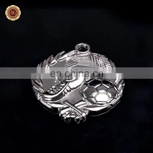 WR Online Shopping Custom Metal Soccer Medal Quality Silver Foil Sport Game Awards Medal thumbnail-1