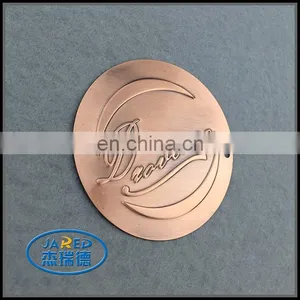 Embossed Metal Crafts 3D Aluminum Round Wine Label thumbnail-2