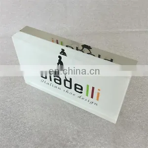 Acrylic Paperweight Acrylic Logo Block Acrylic Paper Weight Retail Display Sign Block thumbnail-2