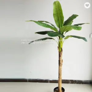 180cm Height Fiberglass Trunk Artificial Banana Tree Potted thumbnail-1