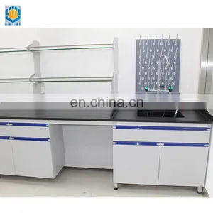 SGS Approved Lab Furniture Adjustable Work Bench Lab Table With Sink thumbnail-1