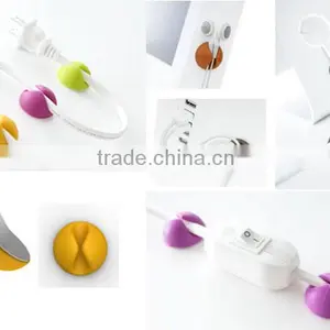 Hot Cable Clips Desk Tidy Earbud Holder White Micro USB Cable Organiser Wire Cord Lead USB thumbnail-4
