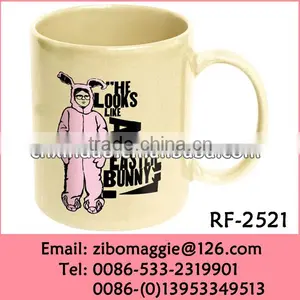 Professional 11oz Beautiful Colored Ceramic Milk Wholesale Mug for Kids Gift Mug thumbnail-1