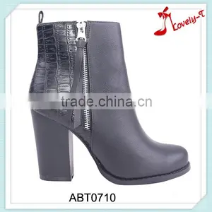Motocross Asian Patchwork High Ankle Boots China High Heel Wellington Boots thumbnail-1