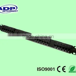 19" UTP Rj45 CAT5e Cat6 24 Port Patch Panel thumbnail-1