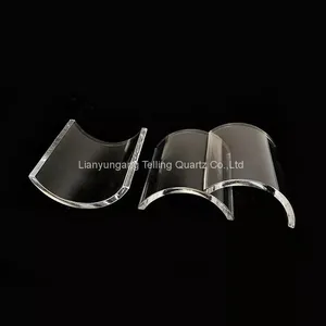 Transparent Semi-Cylindrical Quartz Glass Tube Half Round Quartz Glass Tube thumbnail-1