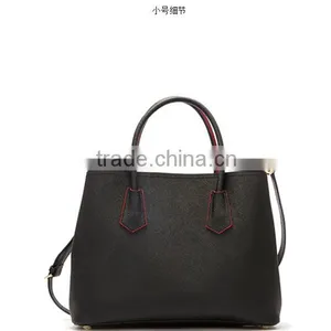 Guangzhou Wholesale Hot Genuine Saffiano Leather Two Sizes Multifunction Shouder Bags Handbag for Lady thumbnail-2