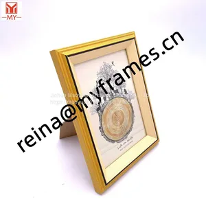 Hot Selling Eco Friendly Simple Stylish Yellow MDF Photo Frame Modern Gift Decor thumbnail-1