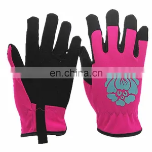 Factory Custom Women Household Synthetic Leather Anti Cut Resistant Working Safety Gardening Gloves thumbnail-1