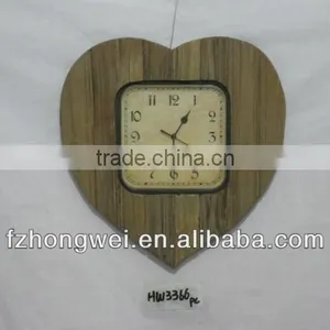 2015 High Quality Antiquated Natural Wood Wall Decorative Clocks HW3366 thumbnail-1