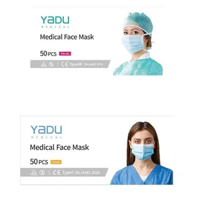 Medical Surgical Mask / Sterilized or Non Sterilized / Three Layer Protection / Plane Ear Hook Type / Type IIR thumbnail-2