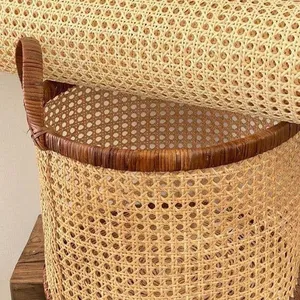 Different Colors and Sizes Plastic pe Rattan Cane Webbing Rolls Materilas for Cabinet Door Led Shade Furniture thumbnail-4