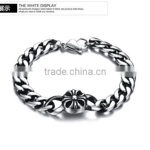 Fashionable Stainless Sterling Steel Man Bracelets Plain Titanium Steel Designer Heavy Bangles thumbnail-3