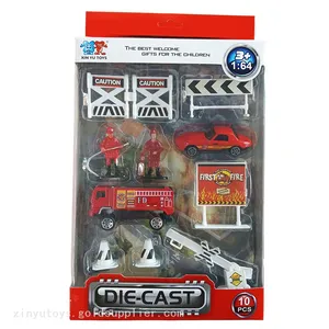 XINYU Diecast Toys Play Set Fire Rescue Airport 1:64 Scale Car Truck Metal Cars thumbnail-1