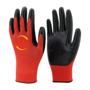 Snellsafety 13 Gauge Polyester Lightweight Breathable Flexible Nitrile Coated Grip Safety Glove thumbnail-1