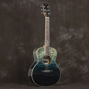 Otis Solid Wooden Colorful Guitar AM-Blue 36inch Mini Guitar Travel Acoustic Guitar Manufacturer thumbnail-2